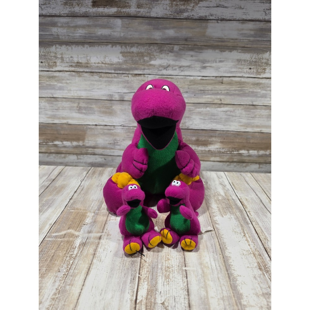 Vintage "Barney" the Dinosaur Plush Mommy and Babies READ 90s Y2K READ